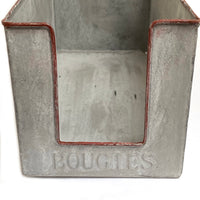 ZINC SHORT CANDLE BOX FOR DISPLAY OR STORAGE
