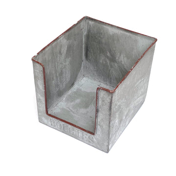 ZINC SHORT CANDLE BOX FOR DISPLAY OR STORAGE
