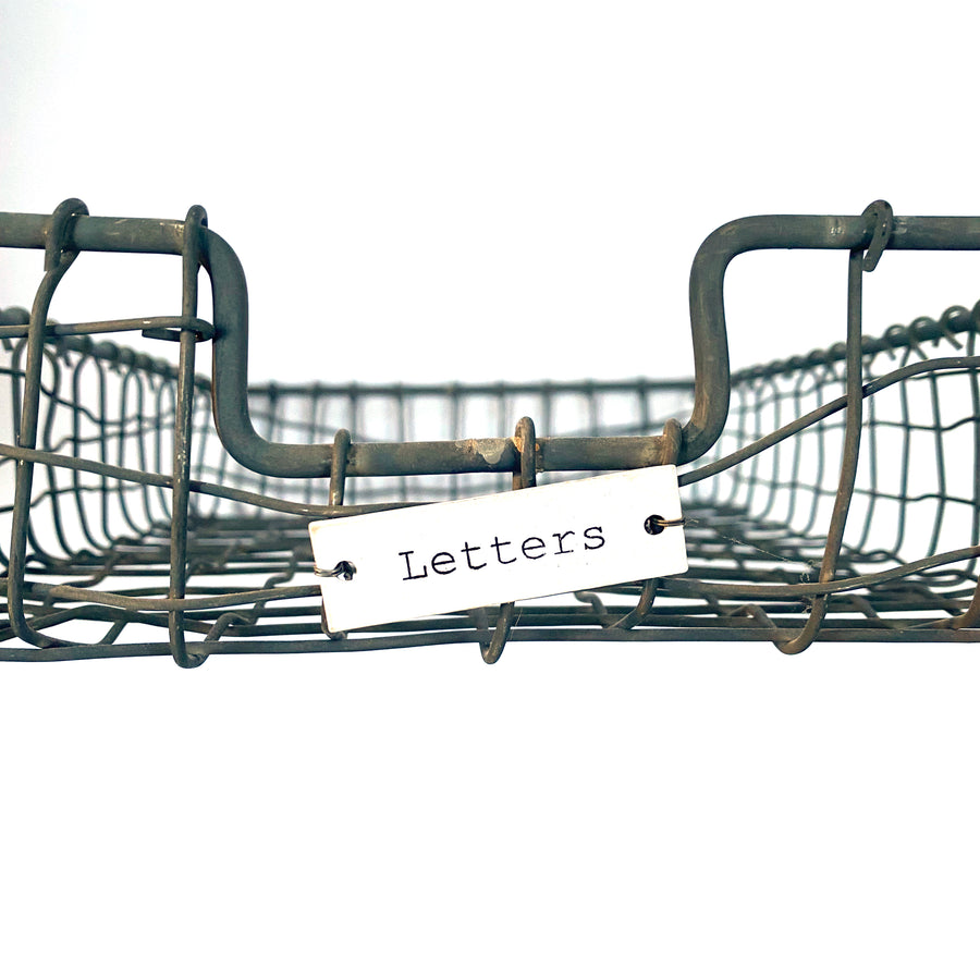 HOUSE DOCTOR ZINC WIRE LETTER TRAY