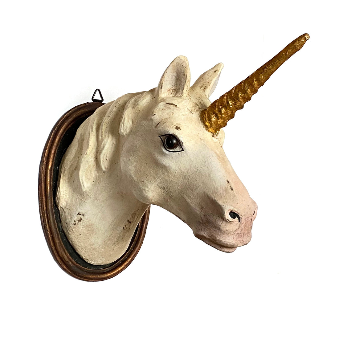 PAPIER MACHE MOUNTED UNICORN HEAD