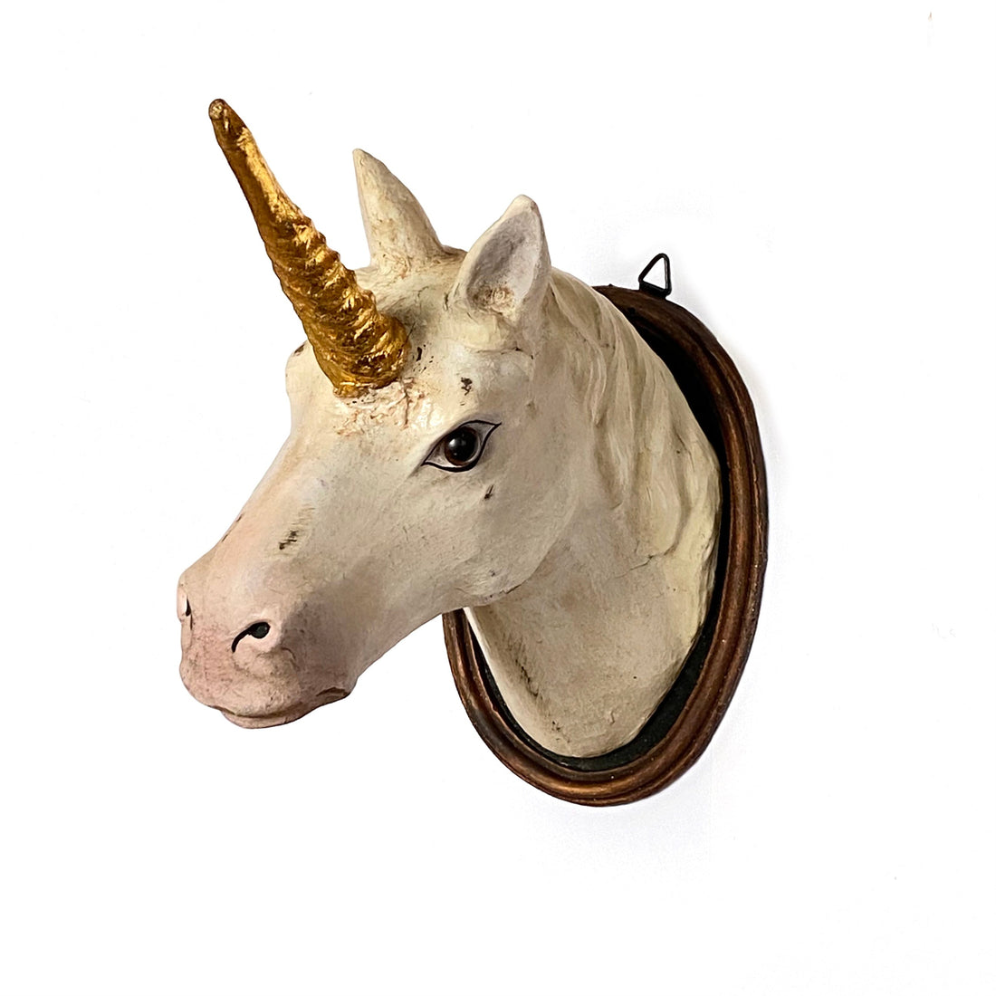 PAPIER MACHE MOUNTED UNICORN HEAD