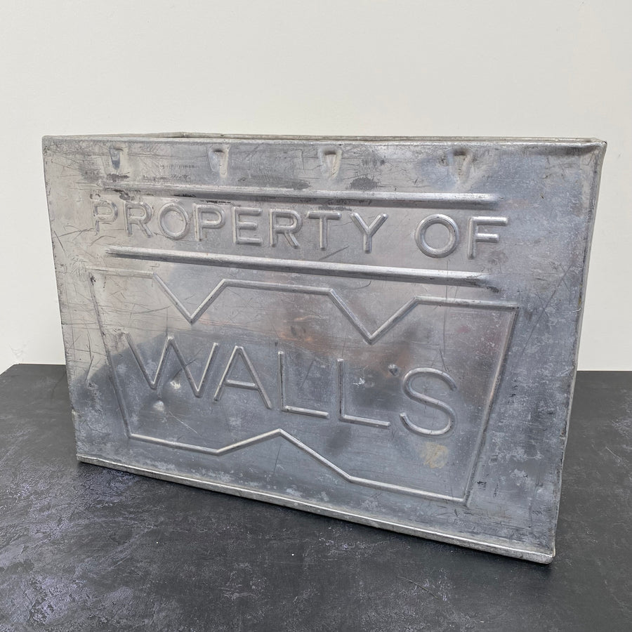 VINTAGE WALL'S ICE CREAM METAL STORAGE BOX