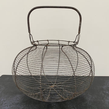 VINTAGE GIANT WIRE EGG BASKET