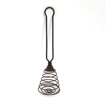 VINTAGE WIRE METAL EGG WHISK | SHAPED HANDLE