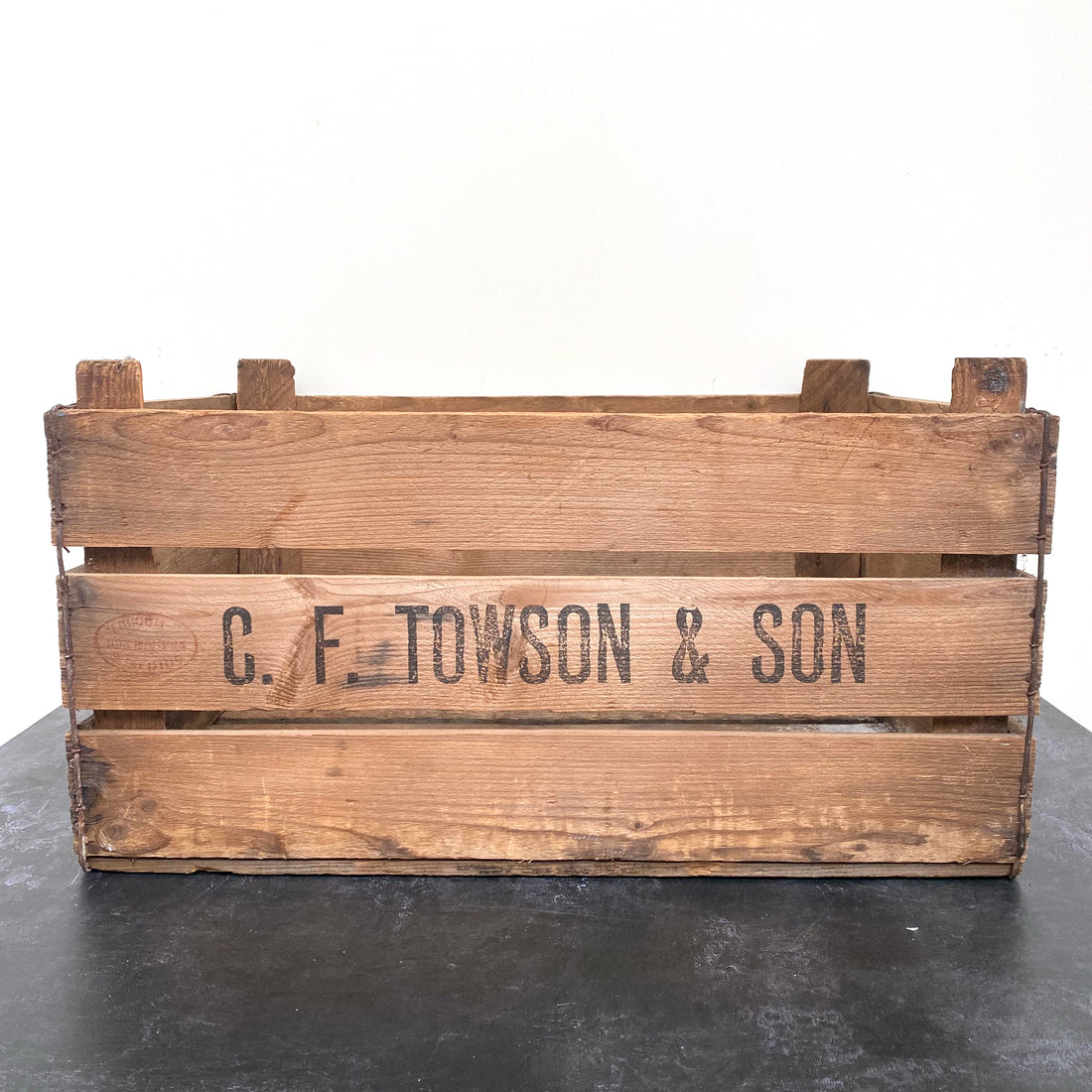 VINTAGE C. F. TOWSON & SON WOODEN CRATE