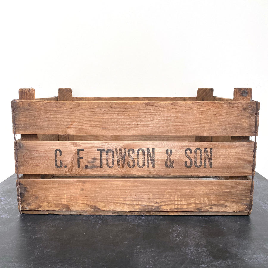 VINTAGE C. F. TOWSON & SON WOODEN CRATE