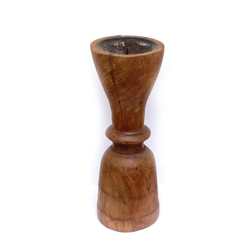 VINTAGE RECLAIMED WOODEN CANDLESTICK | D
