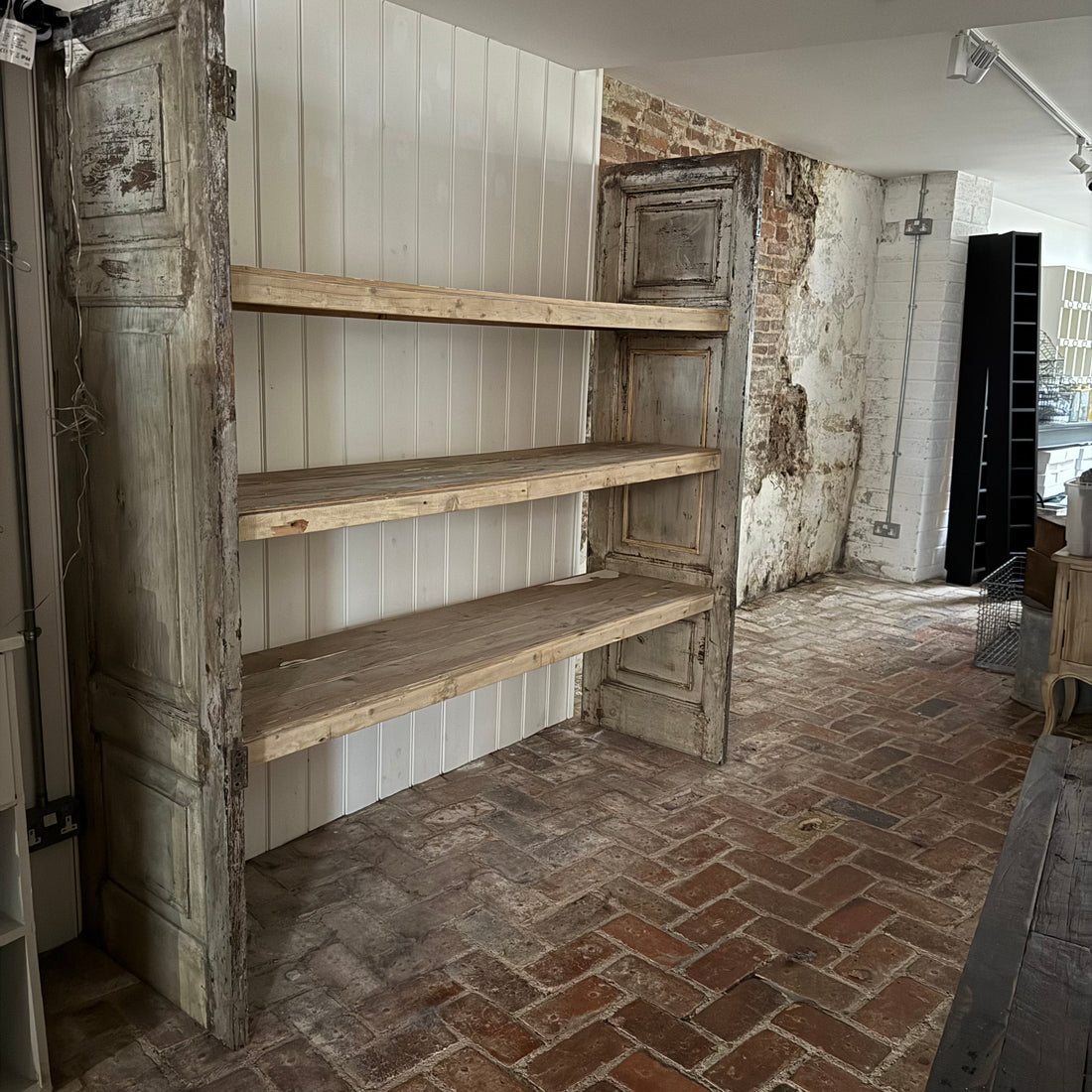 ANTIQUE INDIAN DOOR SHELVING UNIT