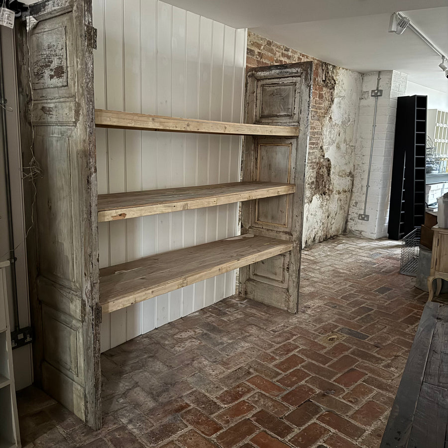 ANTIQUE INDIAN DOOR SHELVING UNIT