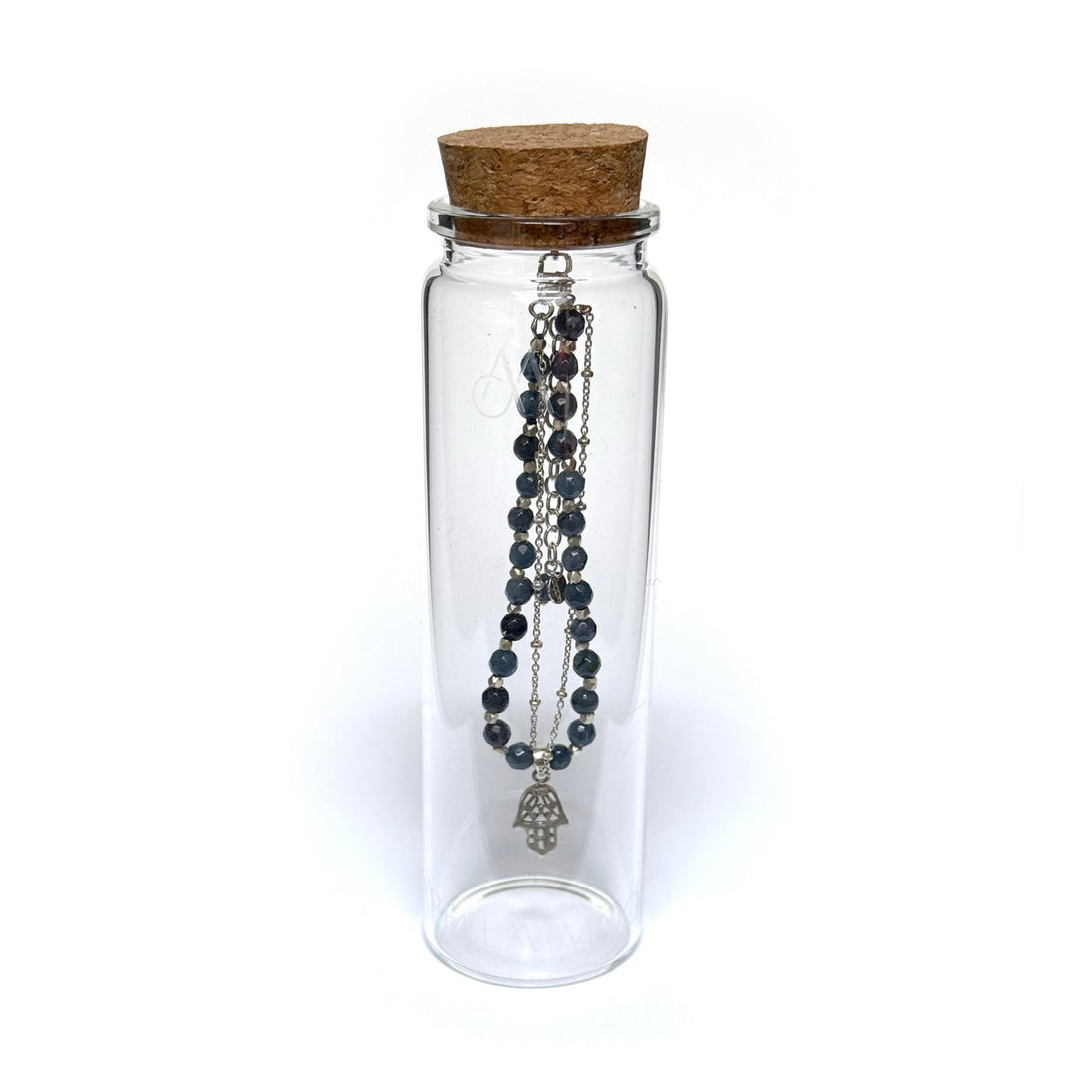 HAMSA BRACELET | SILVER & LAPIS