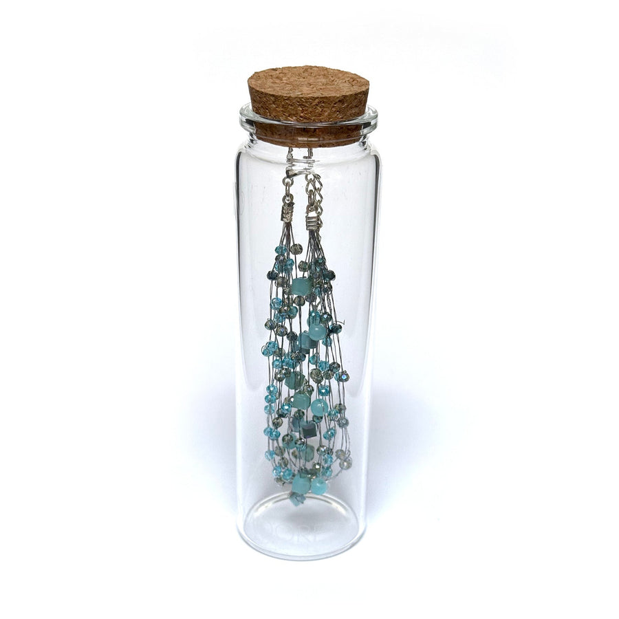 SILK & STONES BRACELET | BLUE JADE & CRYSTALS