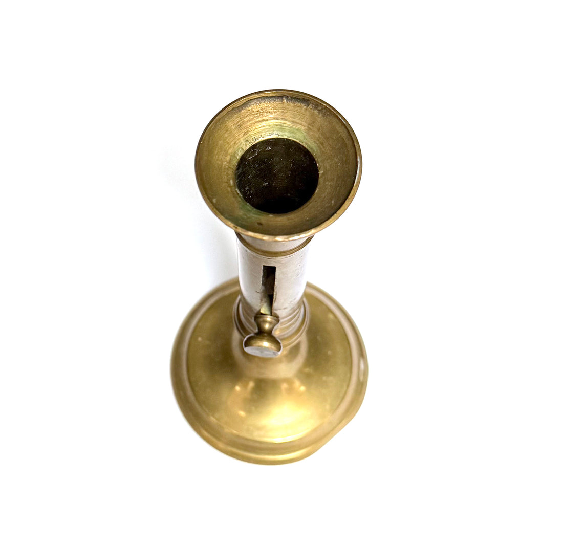 VINTAGE FRENCH BRASS CANDLESTICK | MEDIUM
