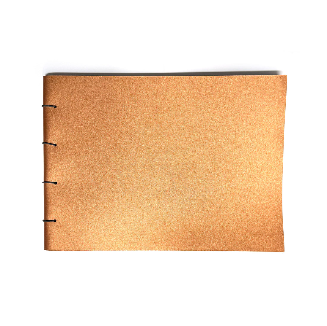 A4 LANDSCAPE NOTEBOOK SKETCHBOOK RECYCLED LEATHER | COPPER