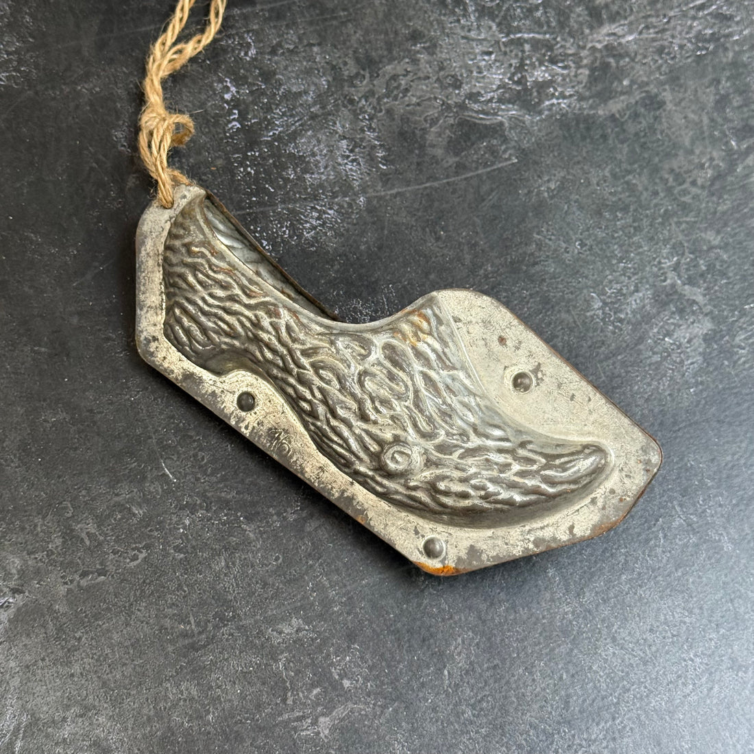 VINTAGE CHOCOLATE TEXTURED CLOG SHOE MOULD