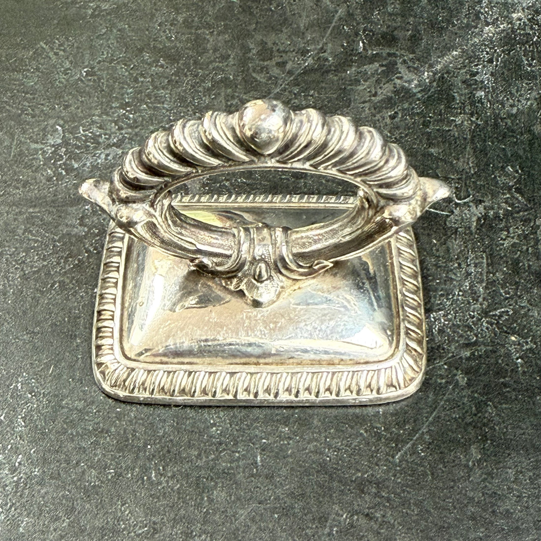 DECORATIVE SILVER FOOD CLOCHE HANDLES