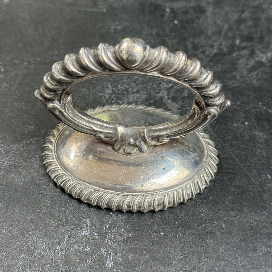 DECORATIVE SILVER FOOD CLOCHE HANDLES