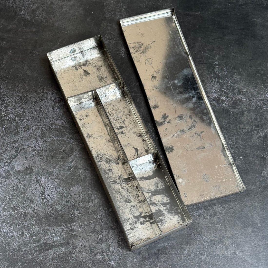 SET OF 4 VINTAGE METAL BOXES