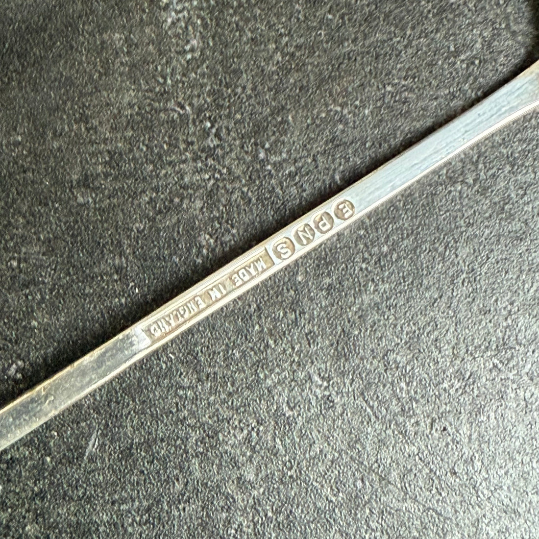 SET OF 6 SILVER VINTAGE COFFEE BEAN TEASPOONS