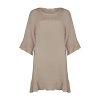 JULIA FRILL  LINEN DRESS | FANGO