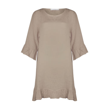 JULIA FRILL  LINEN DRESS | FANGO