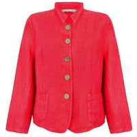 KATIA FRONT POCKET SHORT LINEN JACKET | FRAGOLA