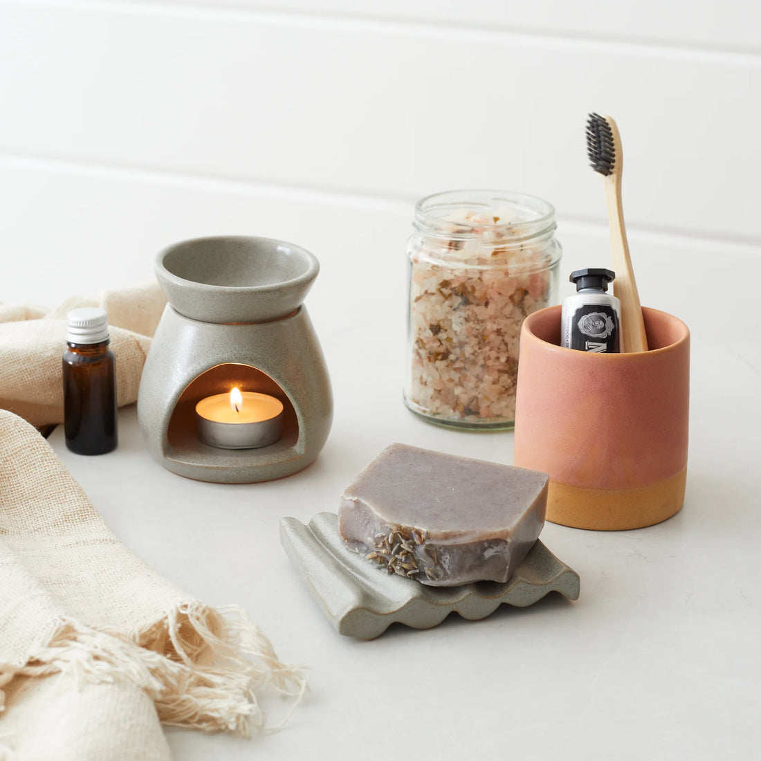 SUNU STONEWARE OIL WAX MELT BURNER