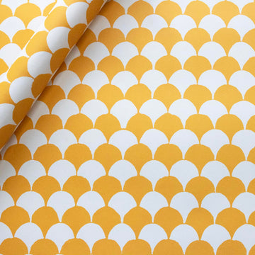 CAMBRIDGE IMPRINT WRAPPING PAPER | CLAMSHELL | ORANGE