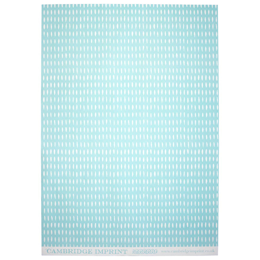 CAMBRIDGE IMPRINT WRAPPING PAPER | SEED | AQUAMARINE