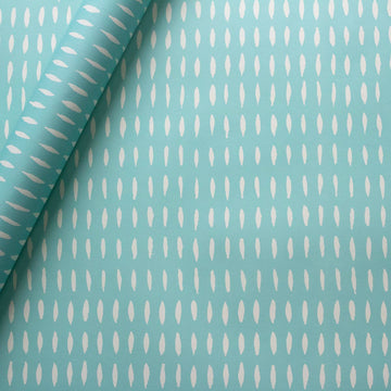 CAMBRIDGE IMPRINT WRAPPING PAPER | SEED | AQUAMARINE
