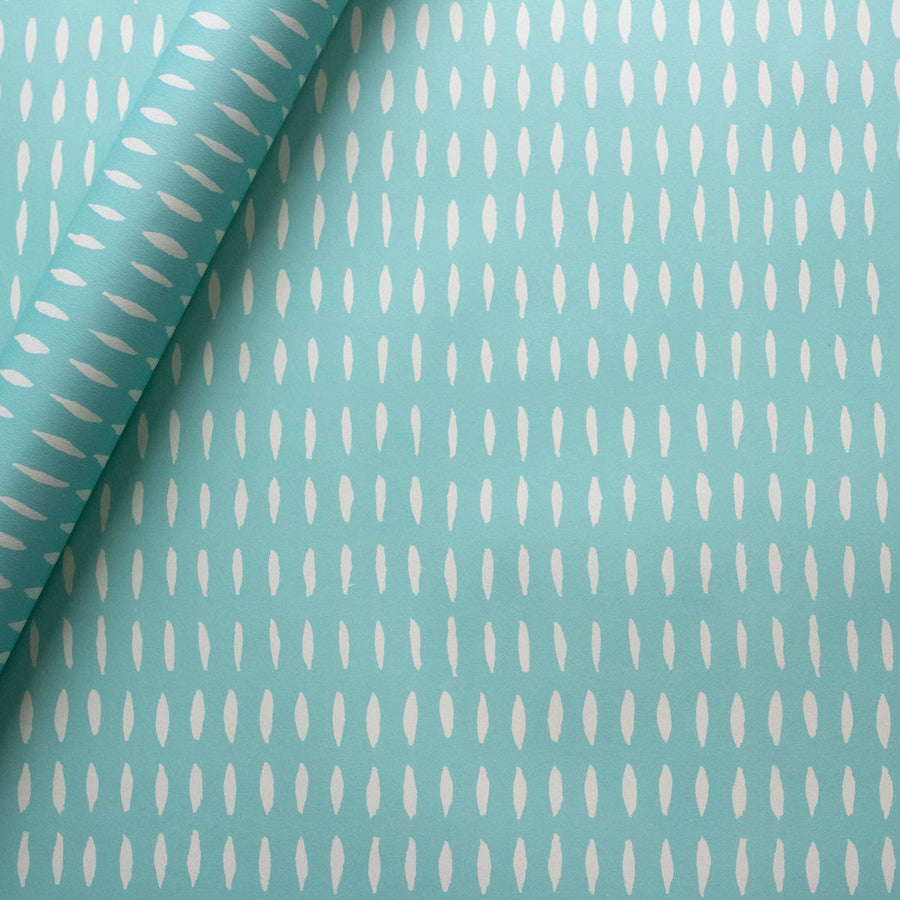 CAMBRIDGE IMPRINT WRAPPING PAPER | SEED | AQUAMARINE