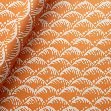 CAMBRIDGE IMPRINT SMALL WRAPPING PAPER | WAVE BLOOD ORANGE