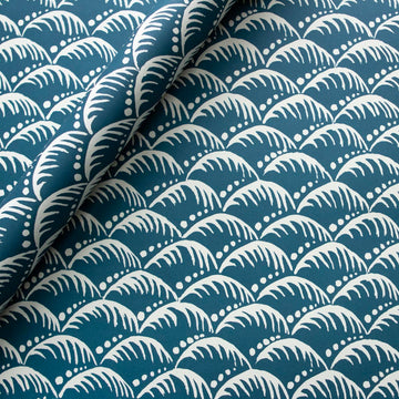 CAMBRIDGE IMPRINT SMALL WRAPPING PAPER | WAVE | INDIGO