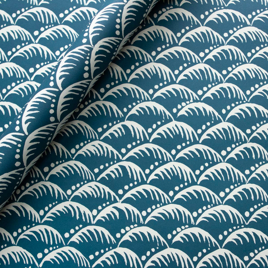 CAMBRIDGE IMPRINT SMALL WRAPPING PAPER | WAVE | INDIGO