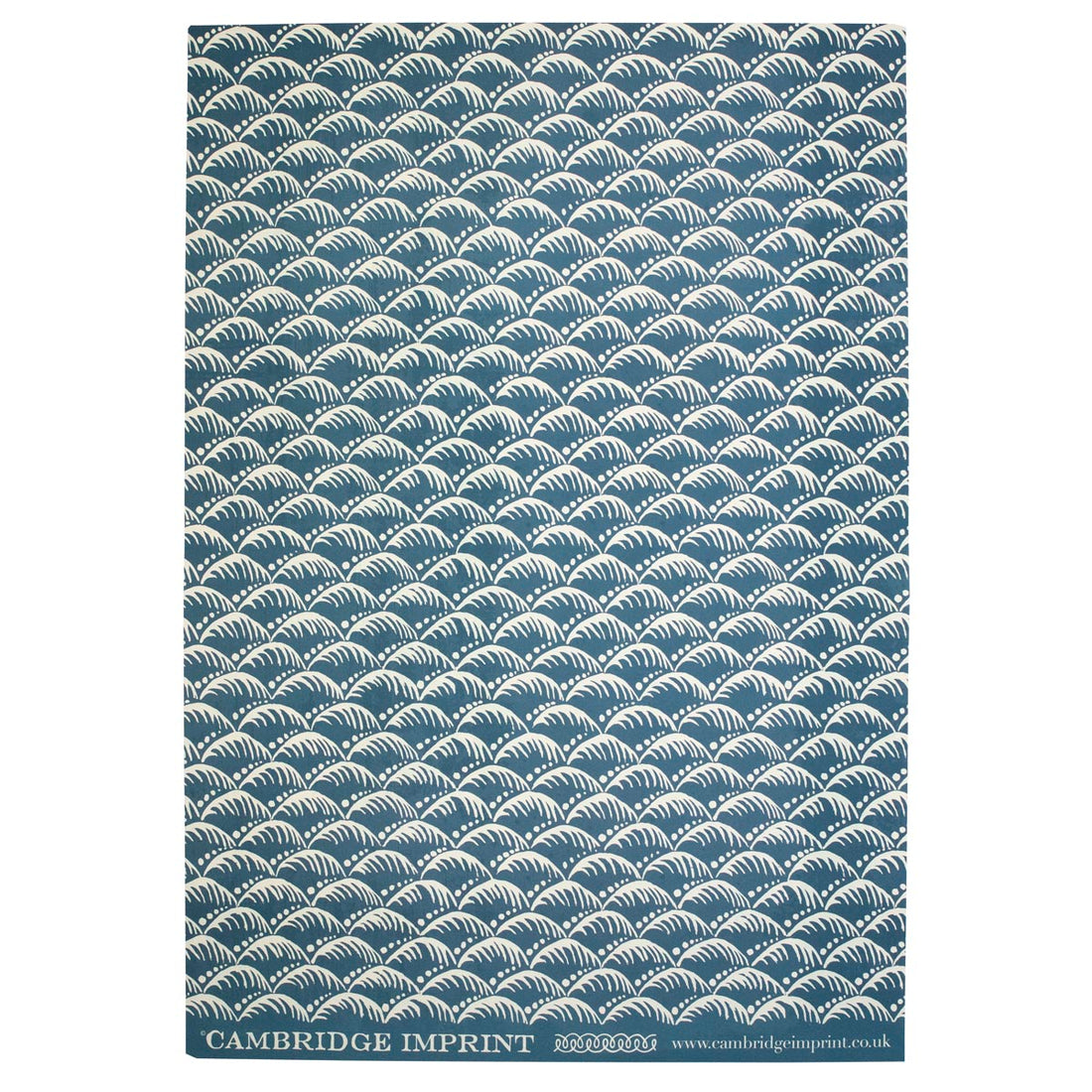 CAMBRIDGE IMPRINT WRAPPING PAPER | WAVE | INDIGO