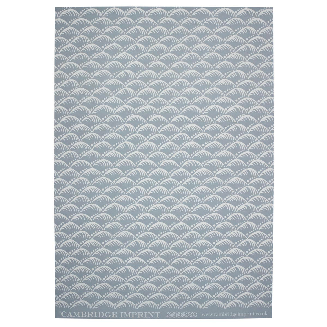 CAMBRIDGE IMPRINT WRAPPING PAPER | WAVE | STORM GREY