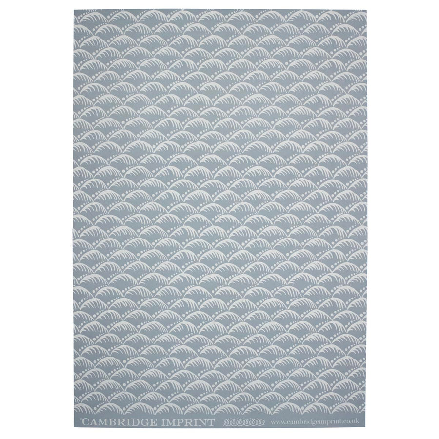 CAMBRIDGE IMPRINT WRAPPING PAPER | WAVE | STORM GREY