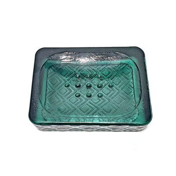 NIHON RECYCLED GLASS SOAP DISH | PRUSSIAN BLUE
