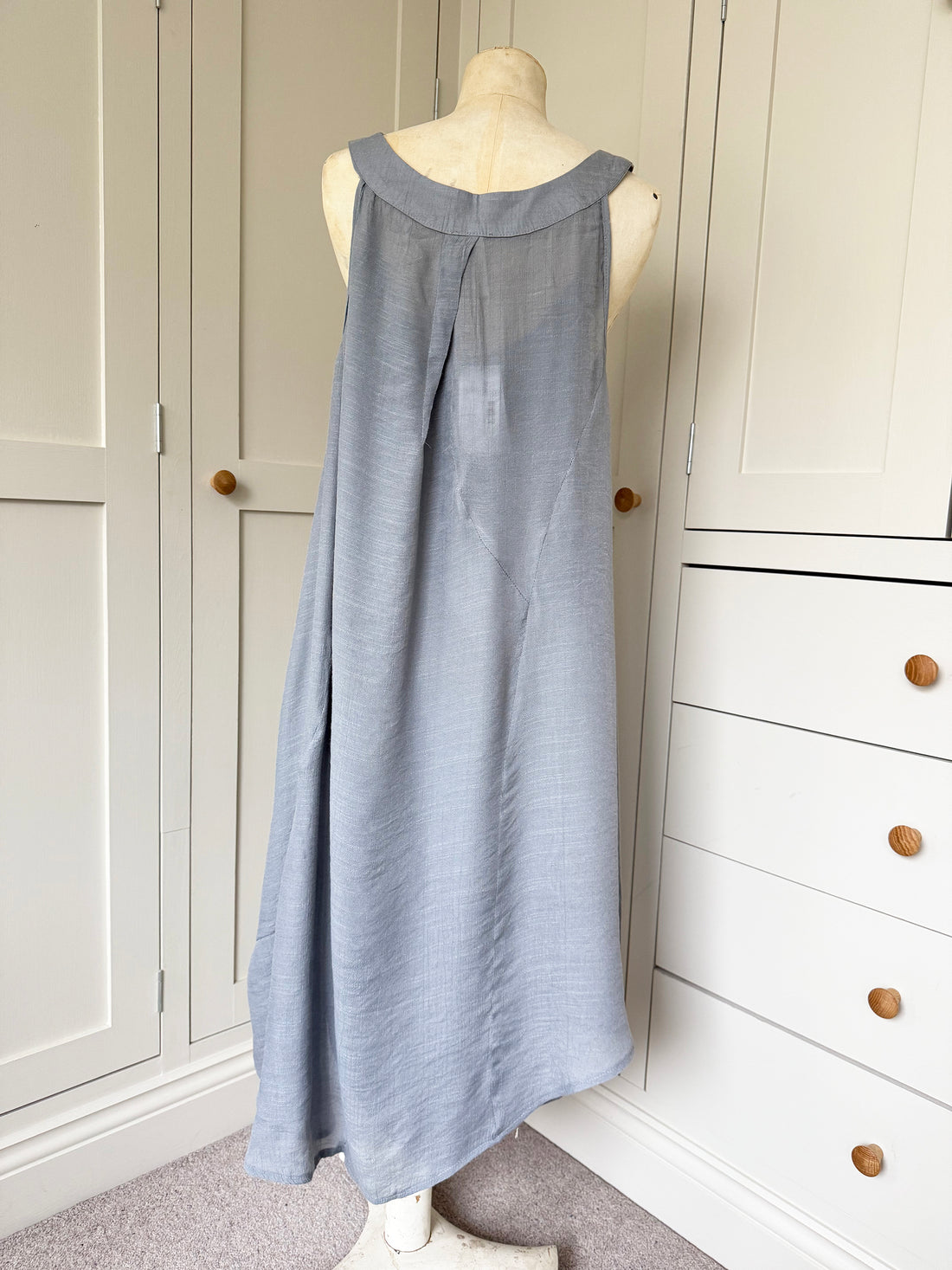 BAMBOO & COTTON  SUMMER SCOOP DRESS | GREY | S|M