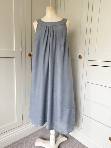 BAMBOO & COTTON  SUMMER SCOOP DRESS | GREY | S|M