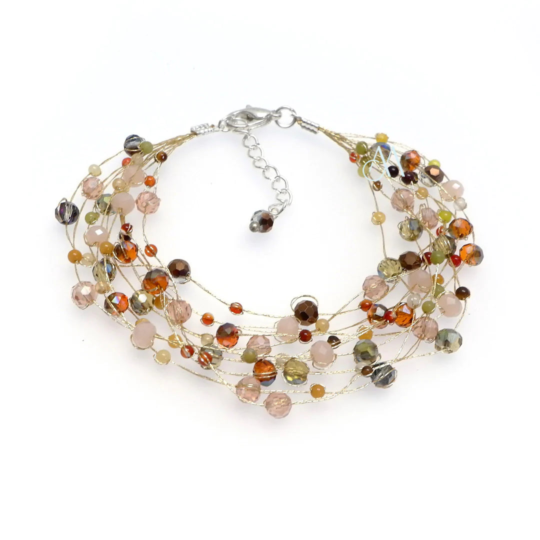 SILK & STONES BRACELET | CARNELIAN & CRYSTALS