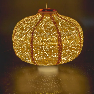 OUTDOOR SOLAR LANTERN PUMPKIN | YELLOW
