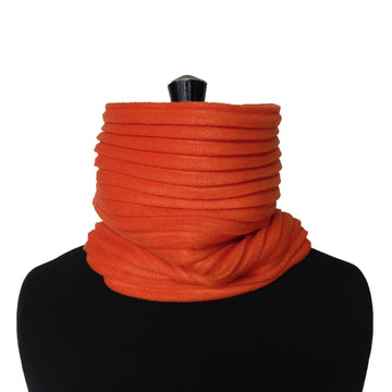 PLEATED SNOOD NECKWARMER | ORANGE