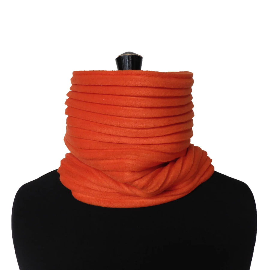 PLEATED SNOOD NECKWARMER | ORANGE
