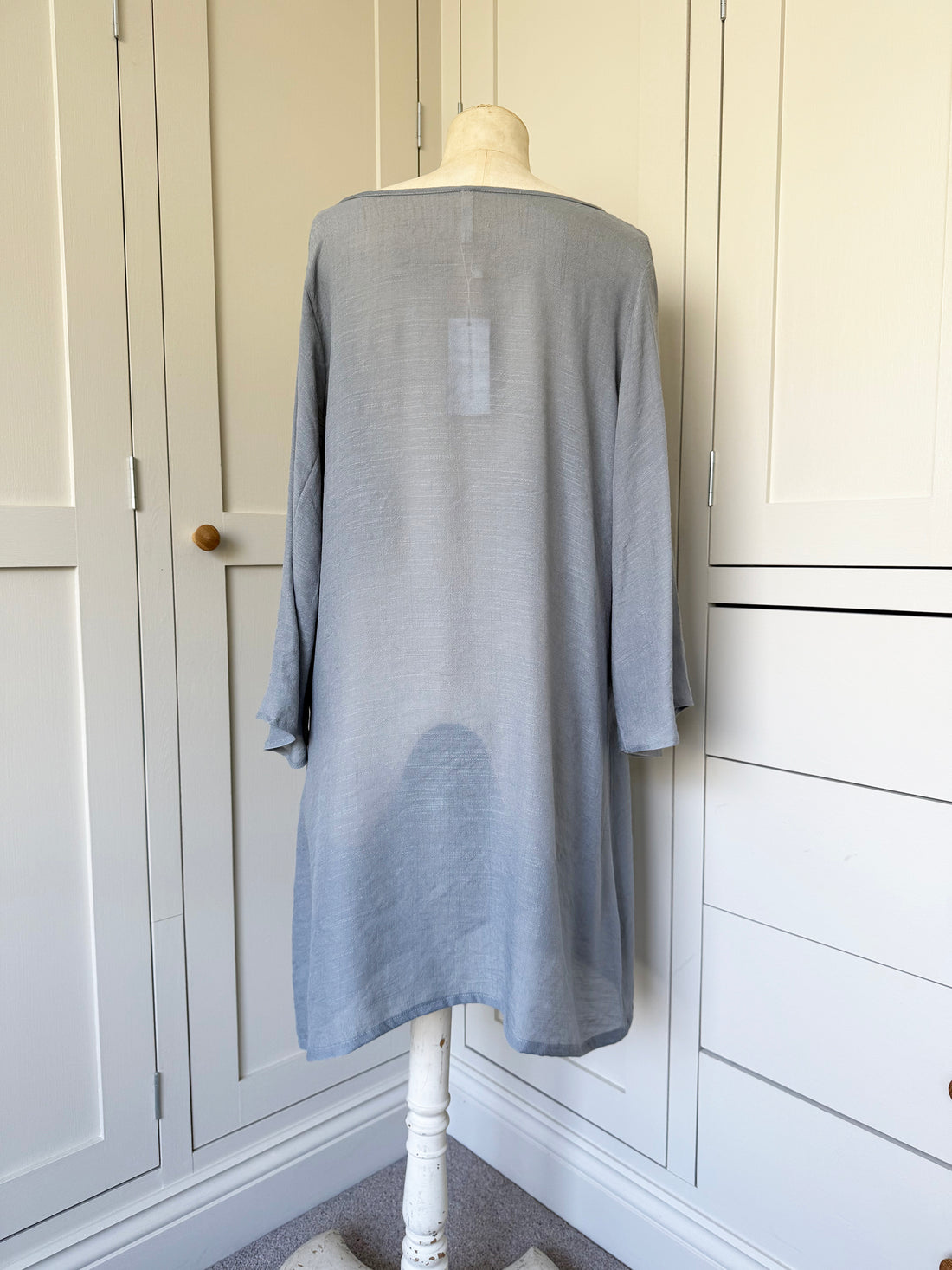 BAMBOO & COTTON TUNIC DRESS | GREY