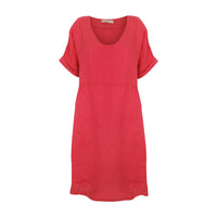 TESA SHORT LINEN DRESS | FRAGOLA