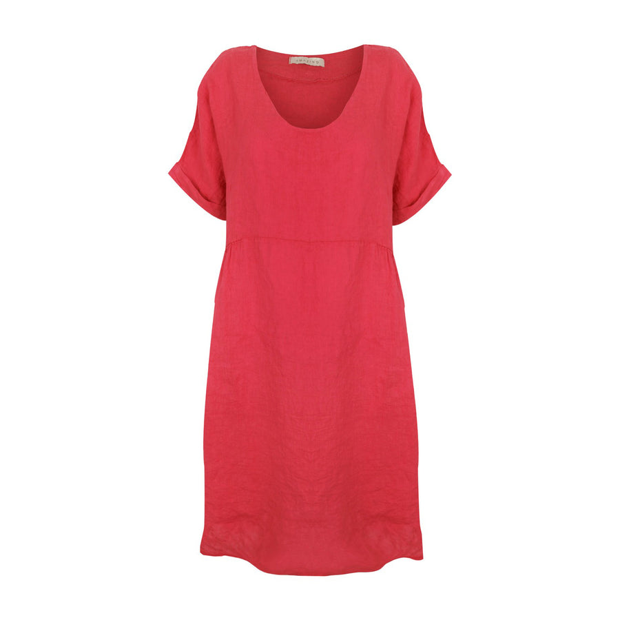 TESA SHORT LINEN DRESS | FRAGOLA