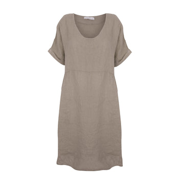 TESA SHORT LINEN DRESS | FANGO