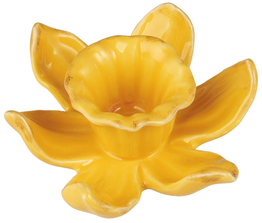 DAFFODIL CERAMIC CANDLE HOLDER