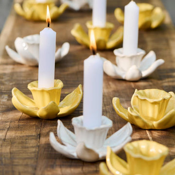 DAFFODIL CERAMIC CANDLE HOLDER