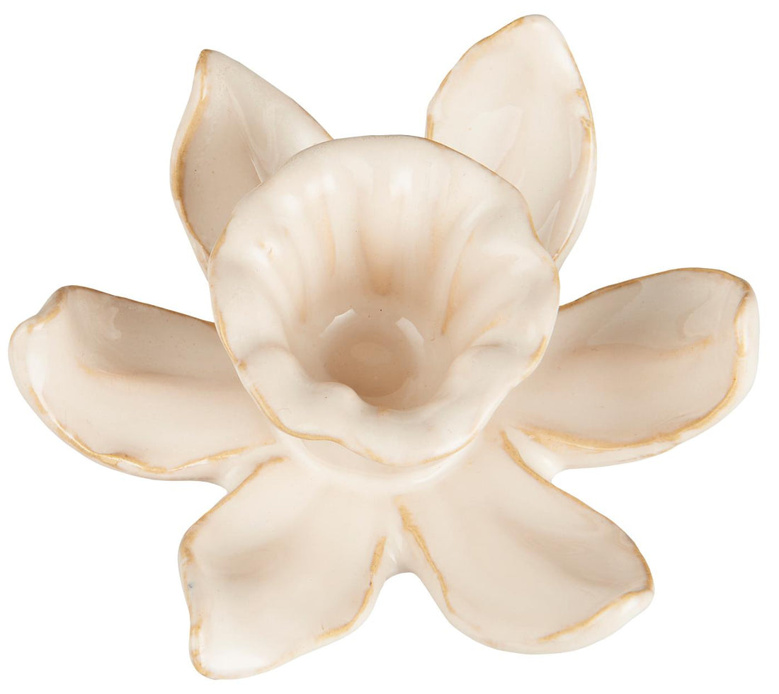 DAFFODIL CERAMIC CANDLE HOLDER